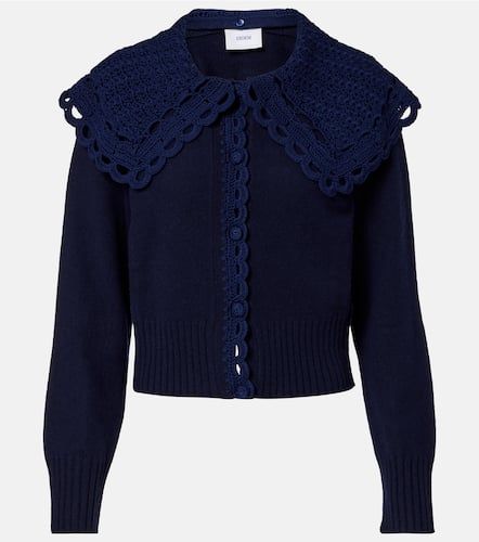 Cardigan in misto lana con crochet - Erdem - Modalova