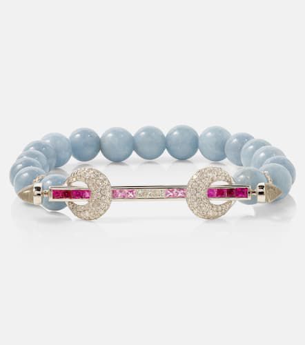 Chakra 18kt white gold bracelet with gemstones - Ananya - Modalova