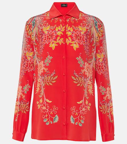 Floral silk crÃªpe de chine shirt - Etro - Modalova