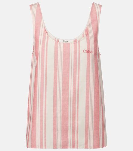 Chloe Logo striped cotton top - Chloe - Modalova