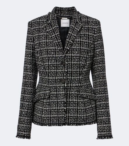 Checked cotton-blend tweed jacket - Erdem - Modalova