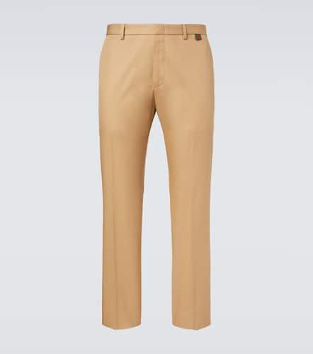 Pantaloni regular cropped in cotone - Gucci - Modalova