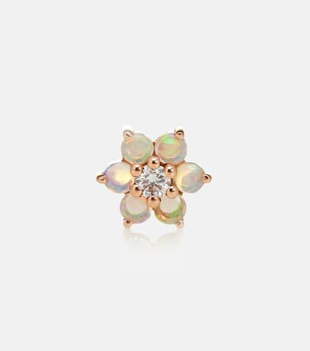 Einzelner Ohrring Flower aus 14kt Rosé mit Diamant und Opalen - Maria Tash - Modalova