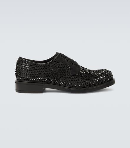 Crystal-embellished lace-up shoes - Prada - Modalova