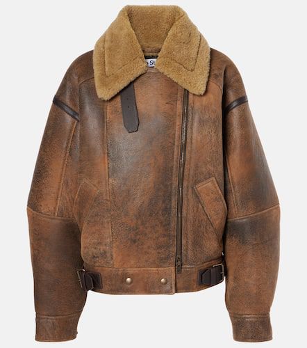 Lakota leather and shearling jacket - Acne Studios - Modalova