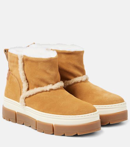 Shearling-lined suede ankle boots - Bogner - Modalova