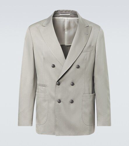 Double-breasted silk suit jacket - Brunello Cucinelli - Modalova