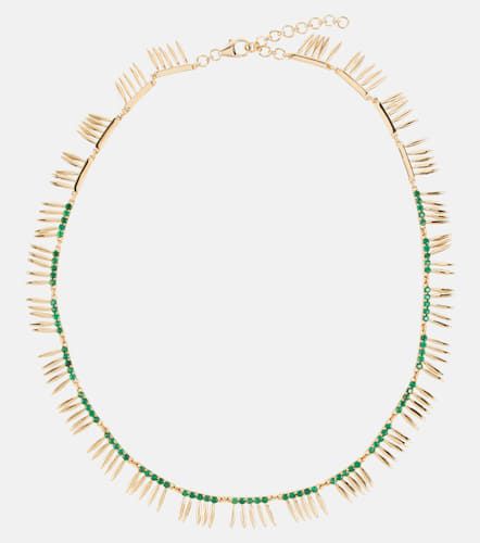 Grass Sunny 18kt gold necklace with emeralds - Ileana Makri - Modalova