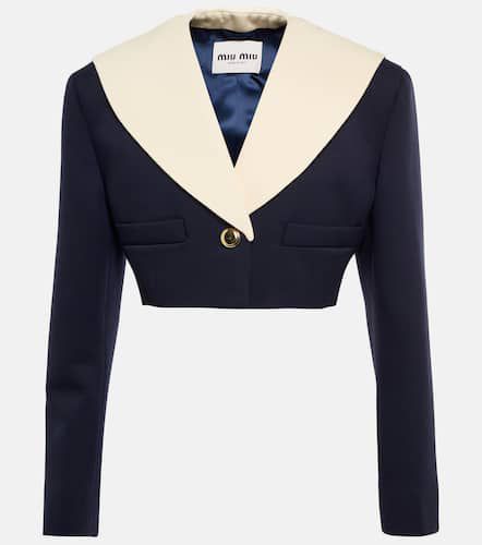 Miu Miu Chaqueta de lana cropped - Miu Miu - Modalova