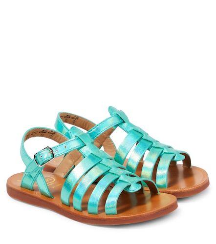 Plagette Strap leather sandals - Pom d'Api - Modalova