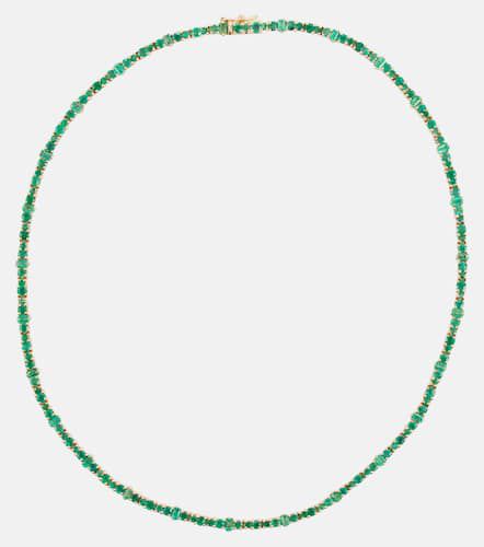 Rivulet 18kt gold necklace with emeralds - Ileana Makri - Modalova