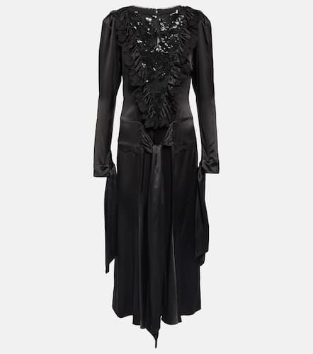 Embellished silk-satin midi dress - Rodarte - Modalova