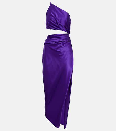 One-shoulder cutout silk midi dress - The Sei - Modalova