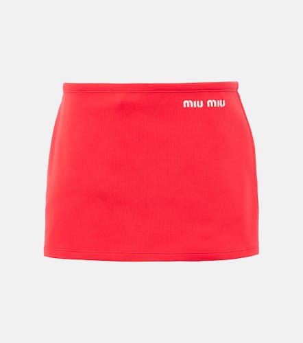 Miu Miu Logo miniskirt - Miu Miu - Modalova