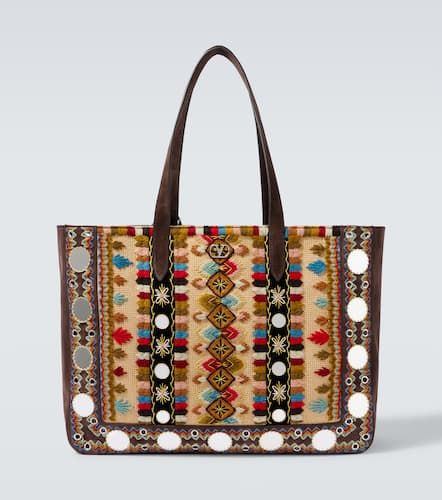 Verzierter Shopper Nellcôte Large aus Veloursleder - Valentino Garavani - Modalova