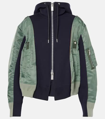 Sacai Twill-paneled hoodie - Sacai - Modalova