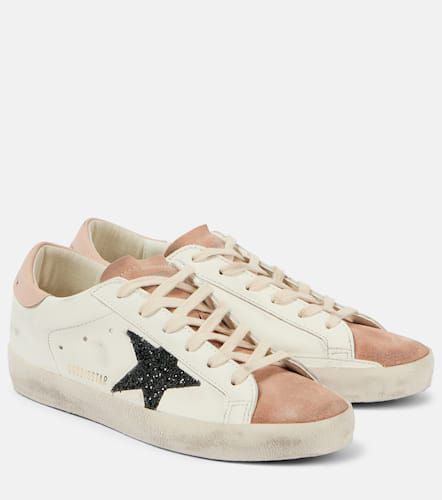 Sneakers Super Star in pelle con glitter - Golden Goose - Modalova