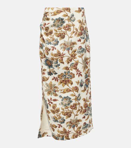 Falda larga Eleanora de lino floral - SIR - Modalova