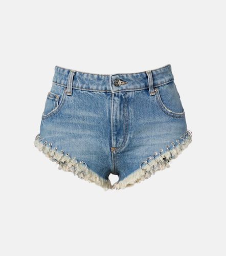 Blumarine Shorts de denim adornados - Blumarine - Modalova