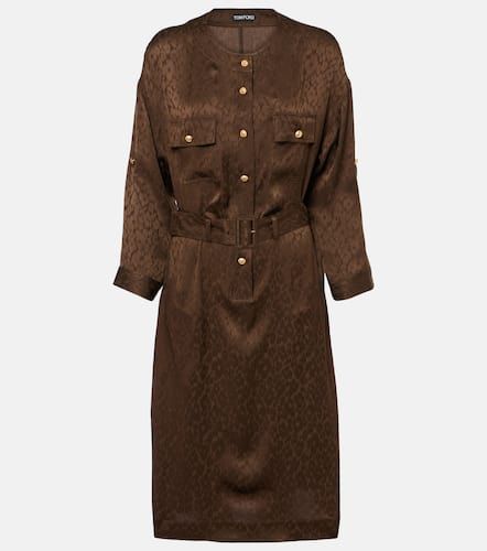Robe midi en jacquard de soie - Tom Ford - Modalova