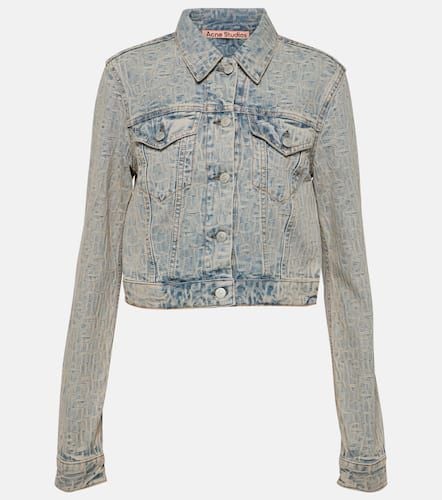 Cropped jacquard denim jacket - Acne Studios - Modalova