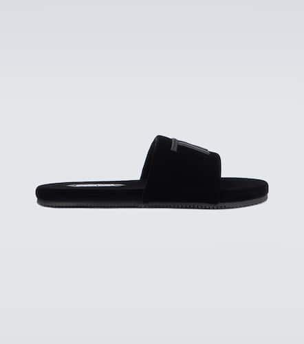 Sandalias de terciopelo con logo - Tom Ford - Modalova