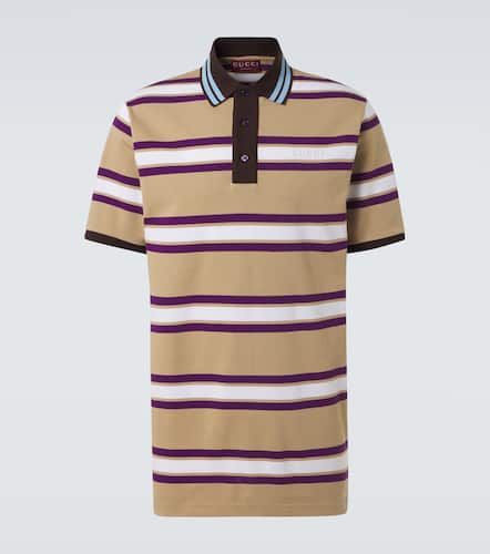 Polo de jersey de algodón a rayas - Gucci - Modalova