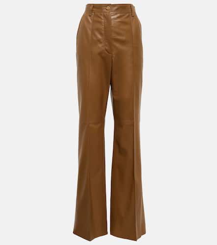 High-rise straight leather pants - Gucci - Modalova