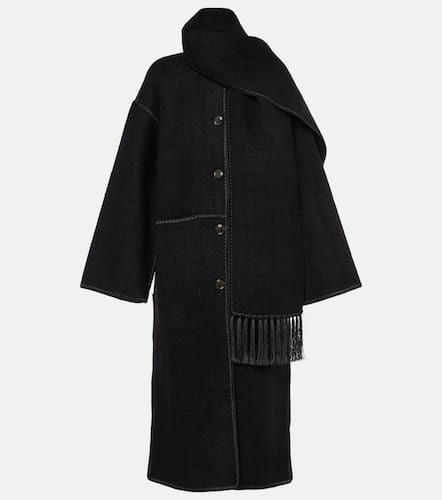 Embroidered wool-blend scarf coat - Toteme - Modalova