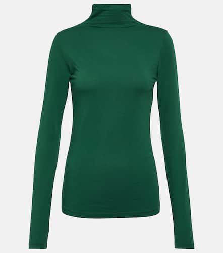 Cotton-blend jersey turtleneck top - Velvet - Modalova