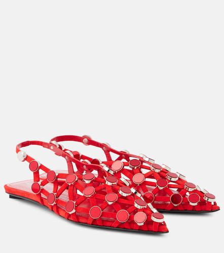 Ballerine slingback Grid in pelle con borchie - The Attico - Modalova