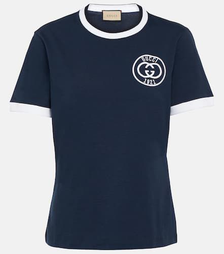 T-Shirt Interlocking G aus Baumwolle - Gucci - Modalova