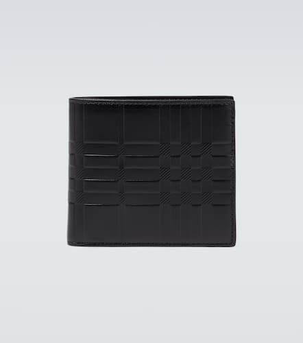Embossed checked leather wallet - Burberry - Modalova