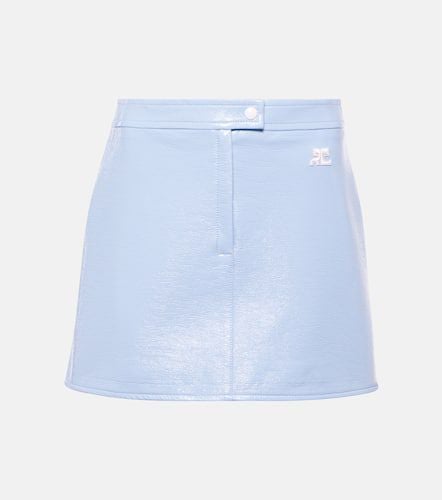 Courrèges Logo high-rise cotton-blend miniskirt - Courreges - Modalova