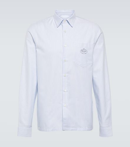 Camisa de popelín de algodón a rayas - Prada - Modalova