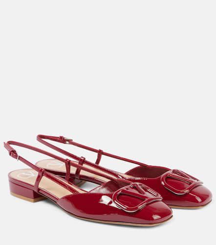 VLogo Signature patent leather slingback flats - Valentino Garavani - Modalova