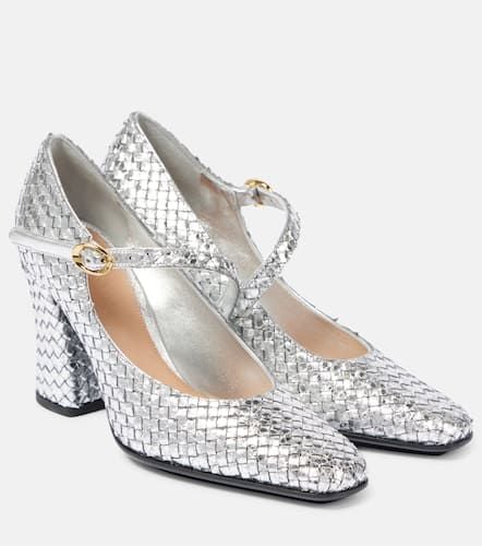 Step metallic leather Mary Jane pumps - Bottega Veneta - Modalova