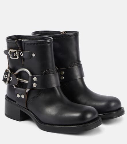 Miu Miu Botas biker de piel - Miu Miu - Modalova