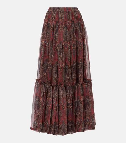 Paisley silk crepon maxi skirt - Saint Laurent - Modalova