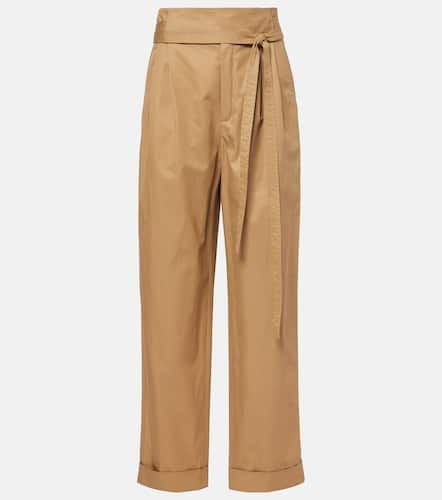 Pantalones rectos de popelín de algodón - Saint Laurent - Modalova