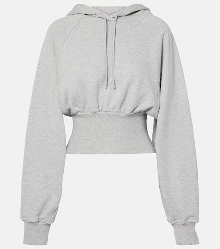 Cropped cotton jersey hoodie - Adidas by Stella McCartney - Modalova