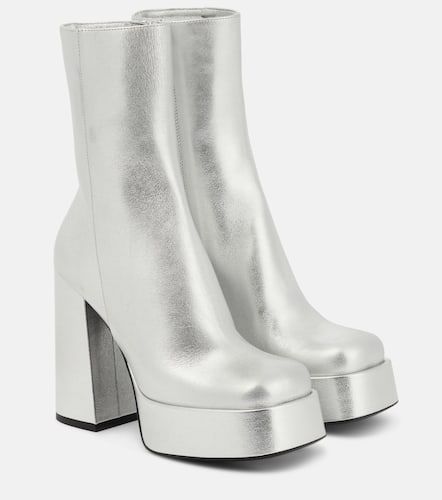 Aevitas metallic leather platform ankle boots - Versace - Modalova