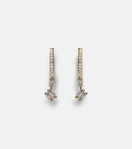 Kt drop earrings with diamonds - Suzanne Kalan - Modalova