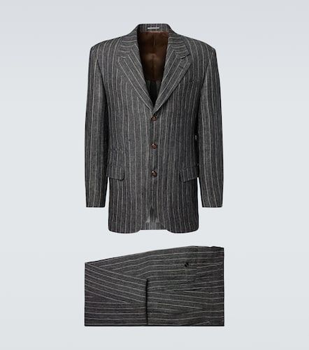 Chalk stripe linen suit - Brunello Cucinelli - Modalova