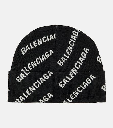 Balenciaga Logo wool-blend beanie - Balenciaga - Modalova