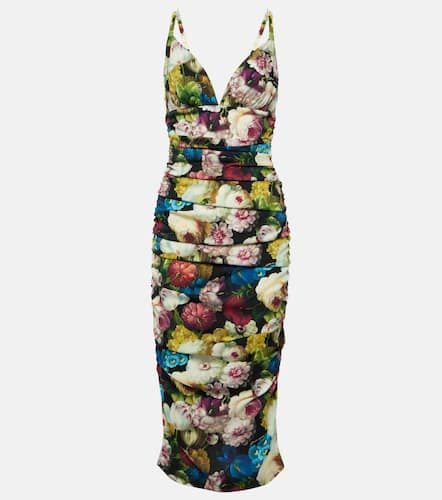 Floral silk-blend charmeuse midi dress - Dolce&Gabbana - Modalova