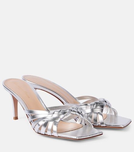 Vyna 70 metallic leather mules - Gianvito Rossi - Modalova