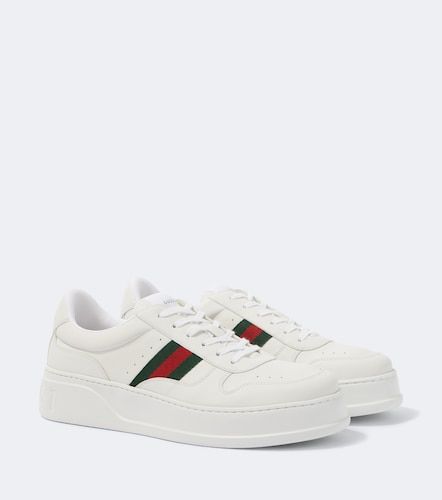 Gucci Web Stripe leather sneakers - Gucci - Modalova