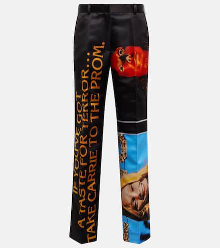 Pantaloni regular in raso stampato - JW Anderson - Modalova