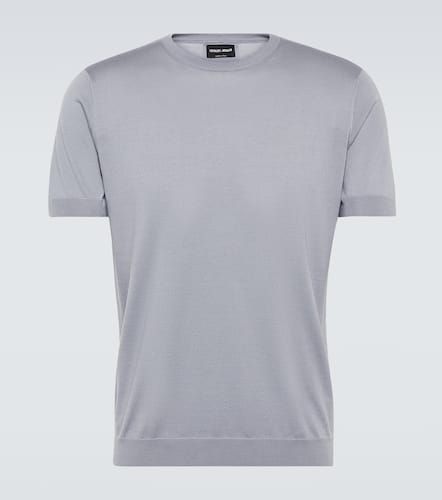 T-Shirt aus Seide und Baumwolle - Giorgio Armani - Modalova